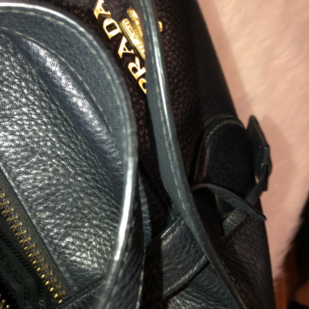 PRADA Blk Leather Bauletto Bag Pre-Loved Gorgeous - Picture 3 of 8